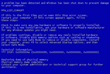 win7蓝屏代码大全及怎么处理