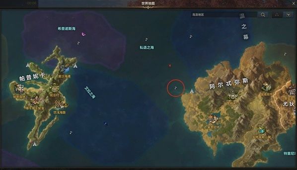 命运方舟私语小岛妮娜芙位置介绍 妮娜芙在什么地方