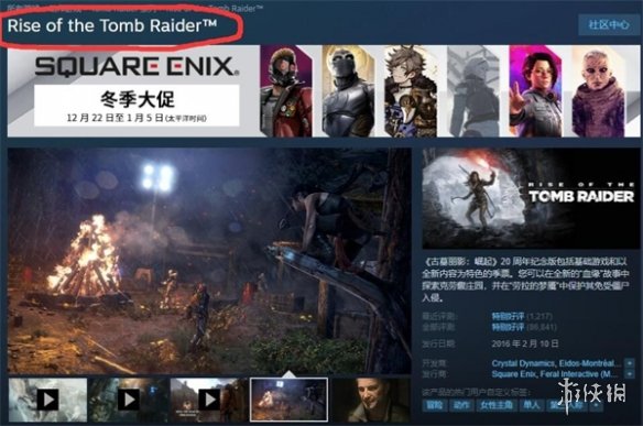 古墓丽影崛起steam英文名介绍
