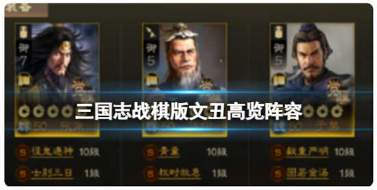三国志战棋版文丑高览阵容该怎么搭配