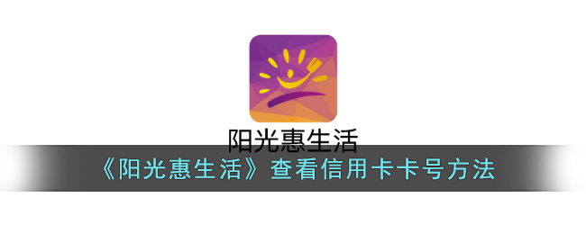 阳光惠生活查看信用卡卡号方法
