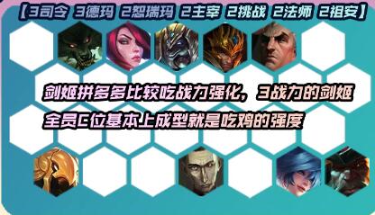 云顶之弈S9.5剑姬拼多多阵容玩法攻略