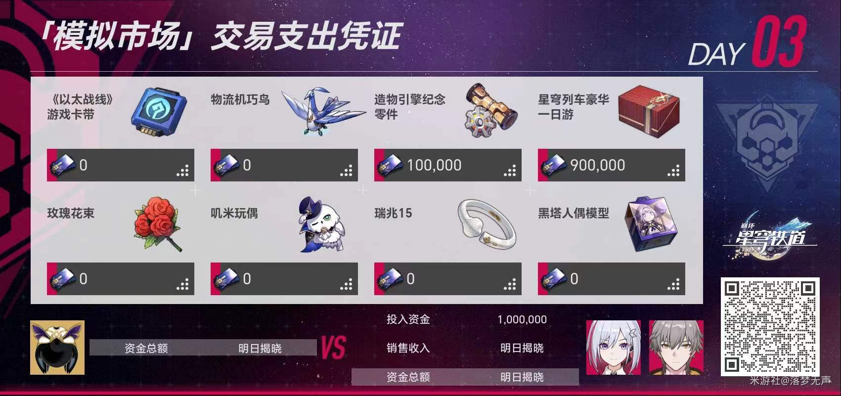 崩坏星穹铁道模拟市场第三天玩法攻略