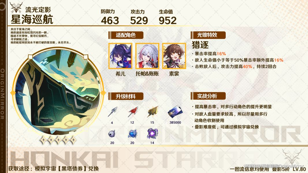 崩坏星穹铁道托帕光锥选择推荐