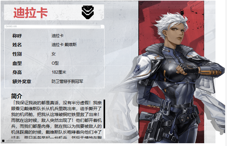 钢岚迪拉卡角色介绍