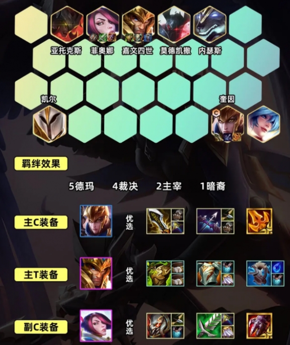 云顶之弈S9.5裁决奎因阵容玩法攻略