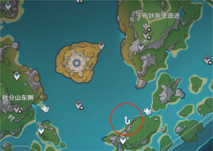 原神4.2新增钓鱼点位置在哪儿 原神4.2新增钓鱼点位置一览图4