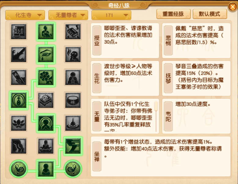 梦幻西游化生寺经脉加点推荐2024