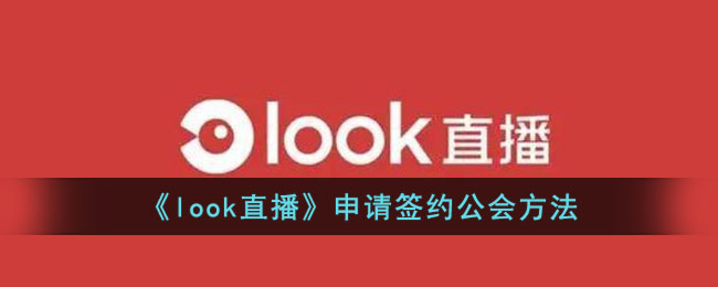 《look直播》申请签约公会方法