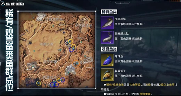 《星球重启》稀有鱼群点位介绍一览