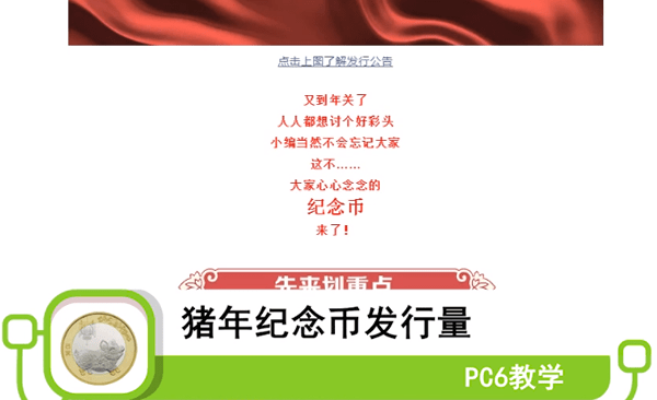 猪年纪念币发行量是多少