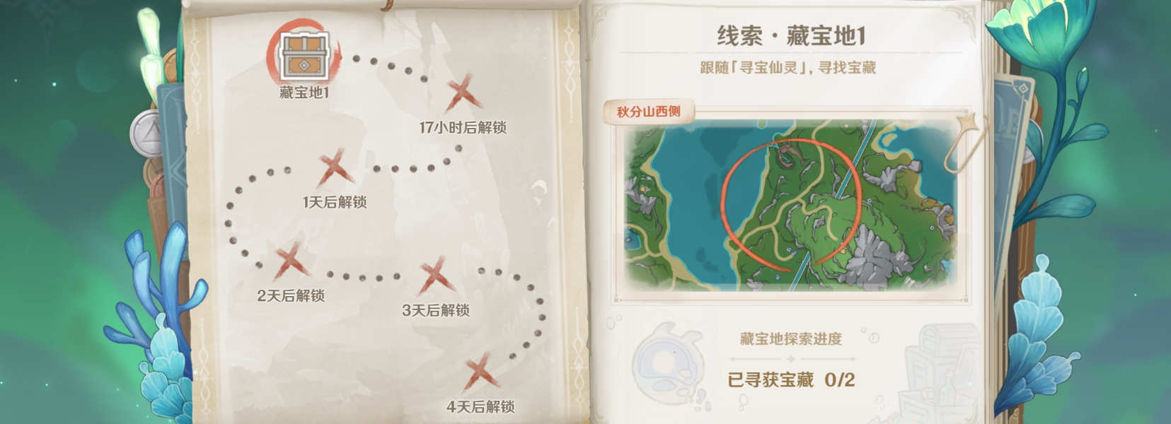 原神秘宝迷踪二怎么过 原神秘宝迷踪二藏宝地点图1