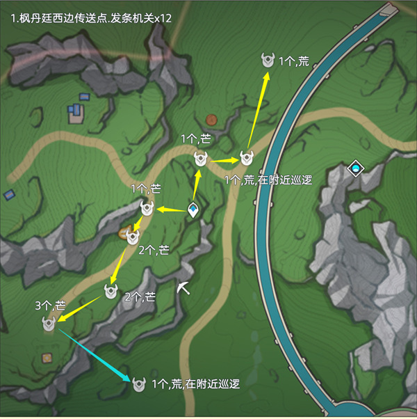 原神齿轮素材速刷路线图