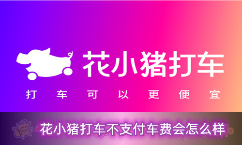 花小猪打车不支付车费会怎么样