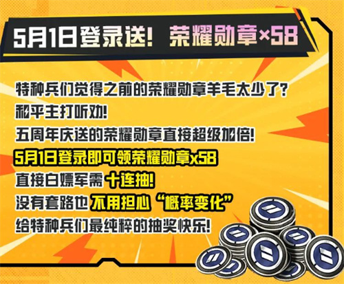 和平精英五周年庆典有什么福利 和平精英五周年福利一览