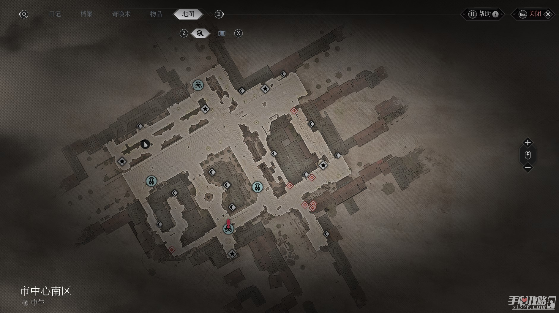 奇唤士市中心南区全地标收集指南