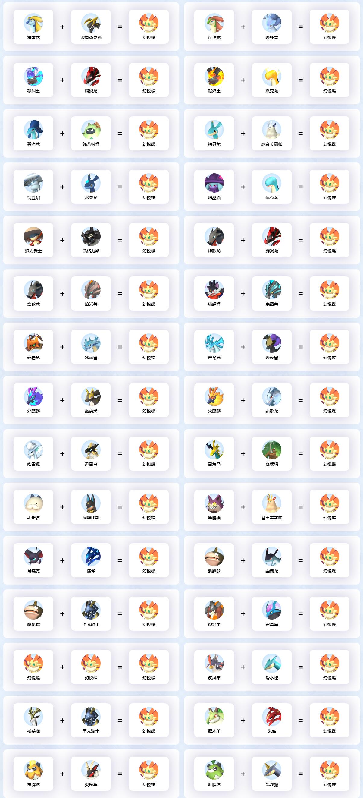 幻兽帕鲁幻悦蝶配种