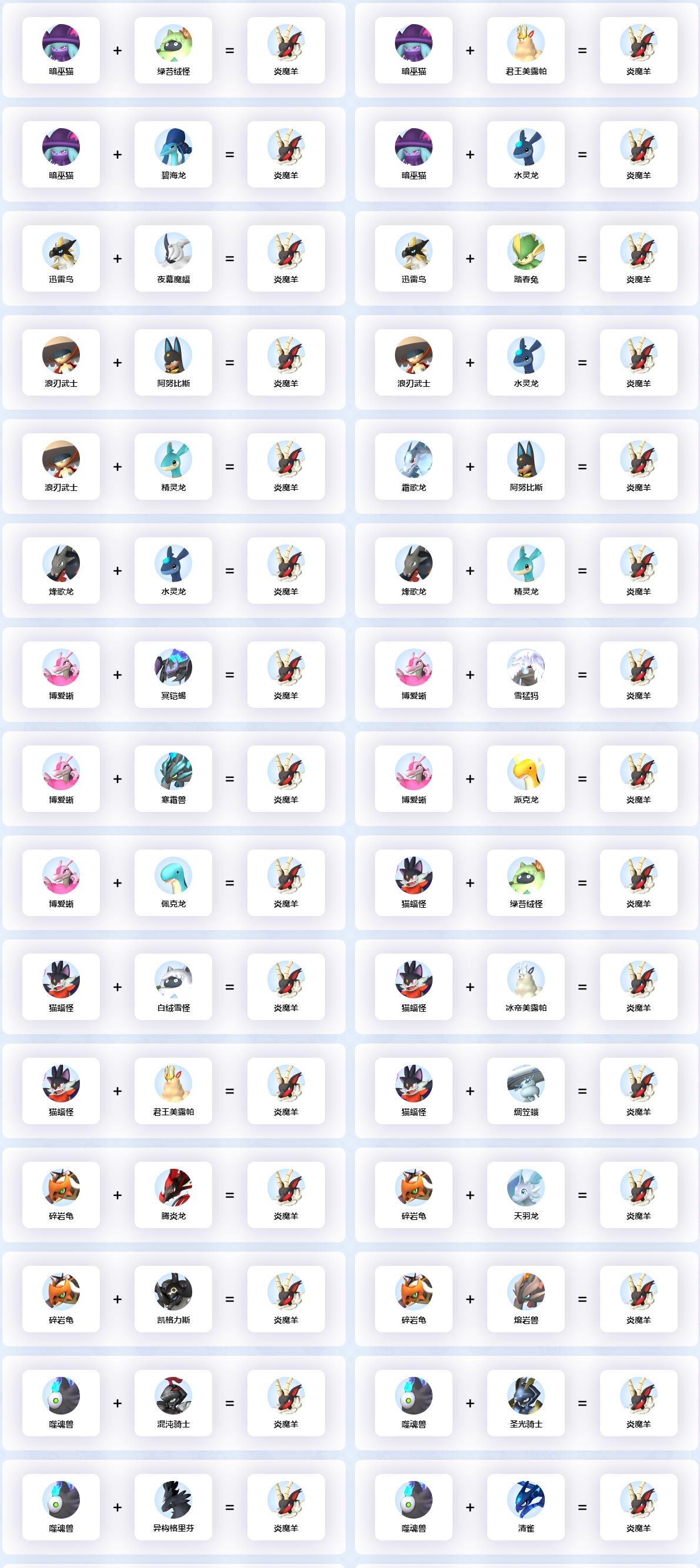 幻兽帕鲁炎魔羊配种