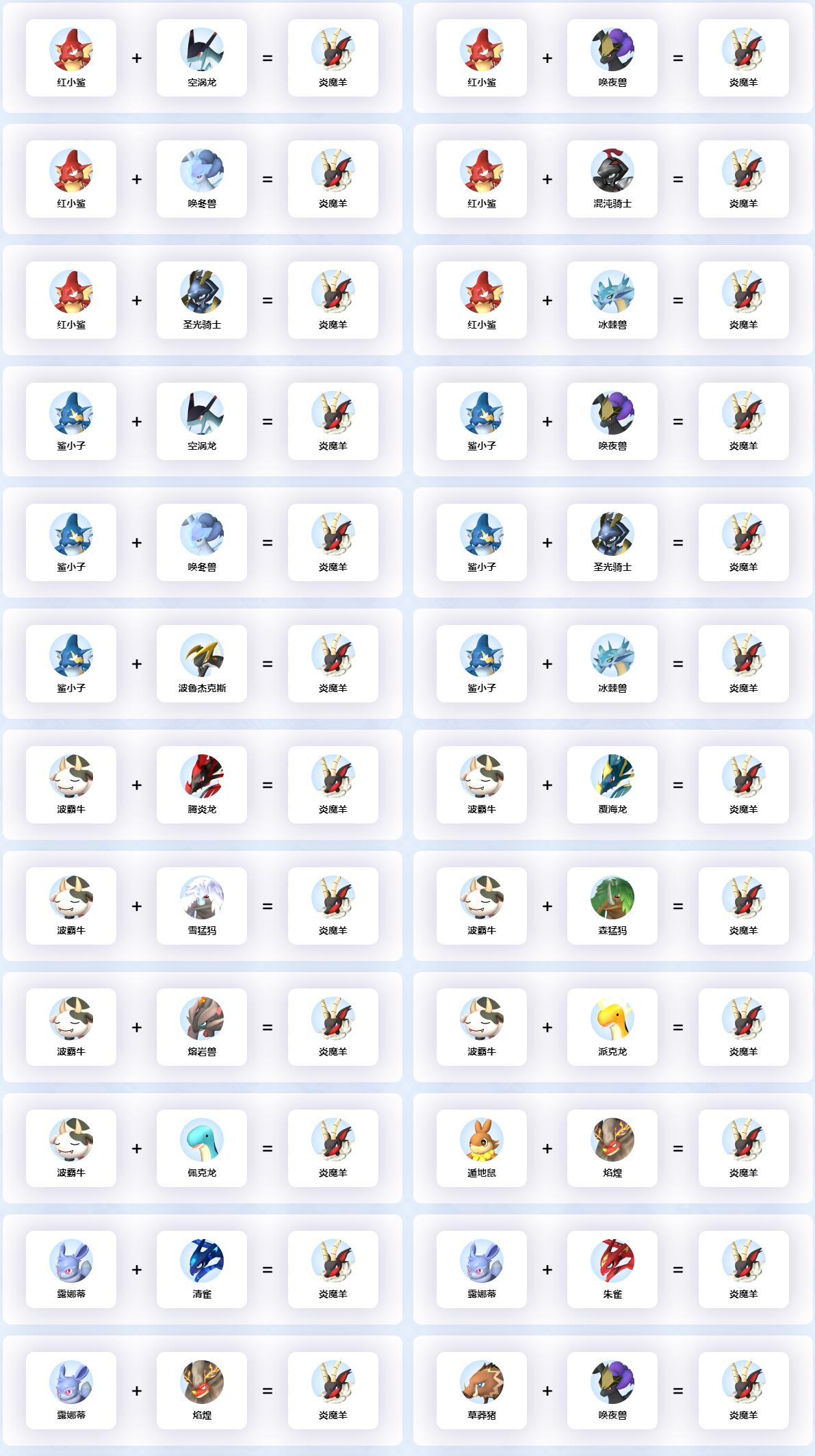 幻兽帕鲁炎魔羊配种