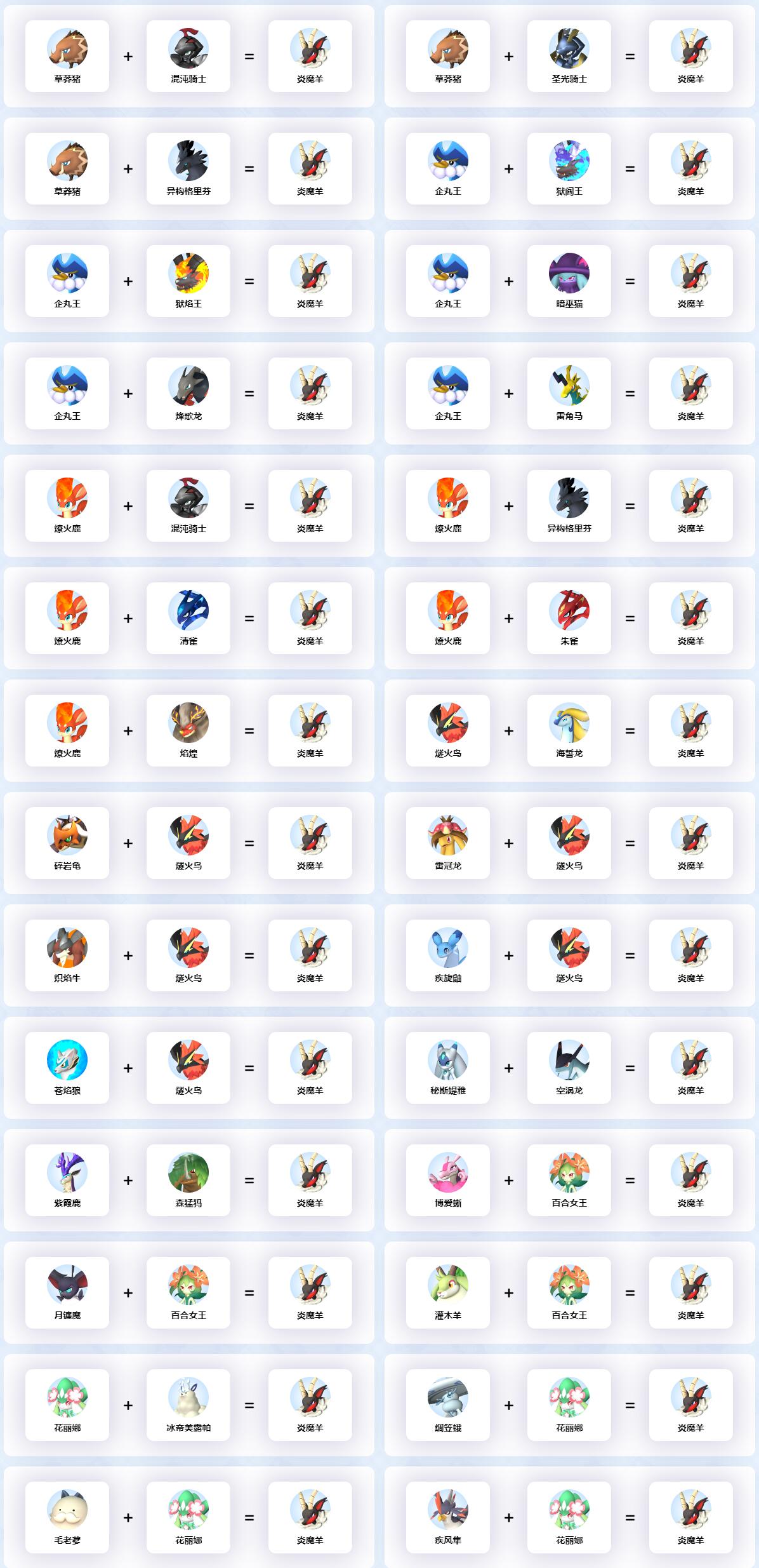 幻兽帕鲁炎魔羊配种