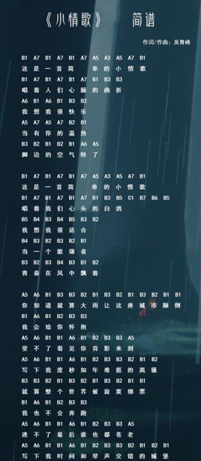 光遇吉他琴谱大全