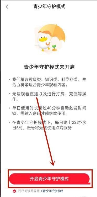 点淘怎么设置青少年模式