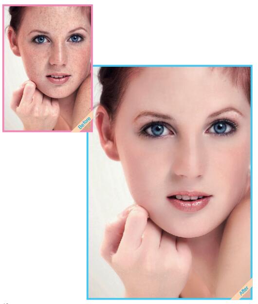 脸上有大块小块面积的雀斑可以用Photoshop快速清除