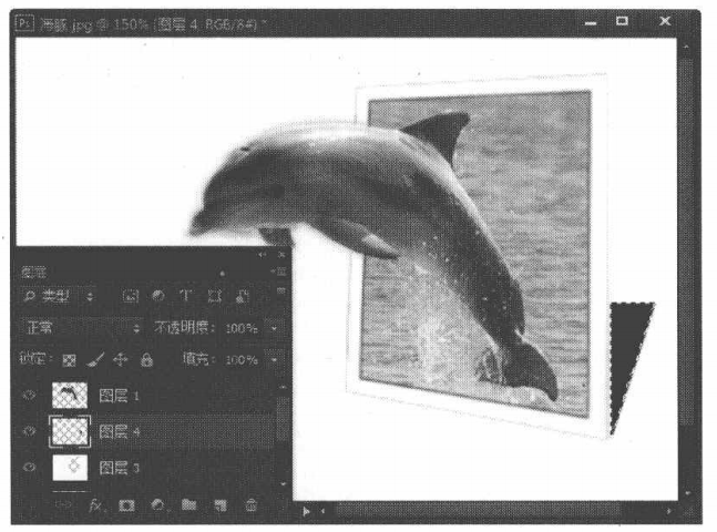 PhotoshopCS6实例使用选区制作飞出相框的照片效果