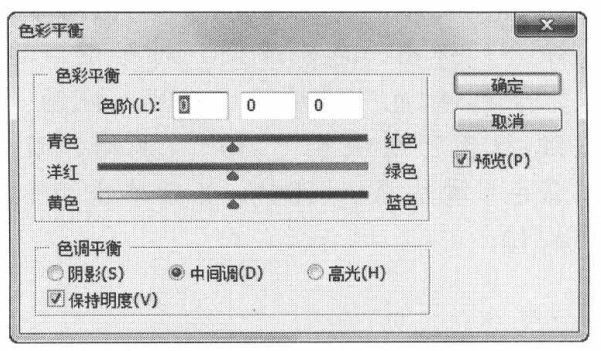使用“色彩平衡”命令纠正图像中较明显的偏色现象的方法