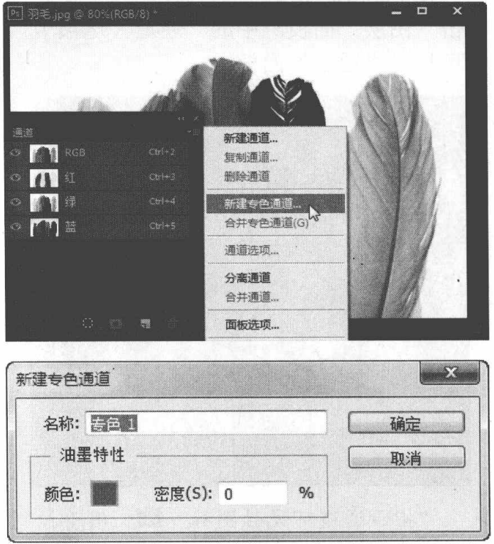 对Photoshop通道明暗度的调整制作出特殊的图像效果
