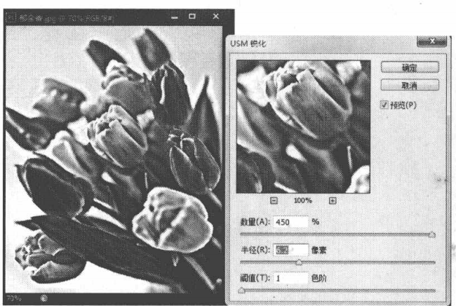 使用锐化滤镜增加图像轮廓和纹理的清晰度
