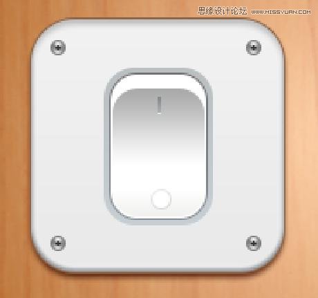 Photoshop设计白色立体效果的开关按钮,