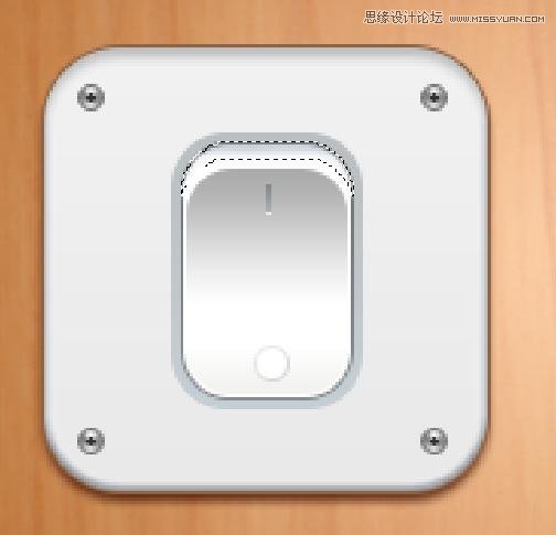 Photoshop设计白色立体效果的开关按钮,