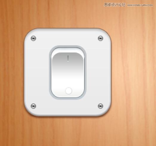 Photoshop设计白色立体效果的开关按钮,