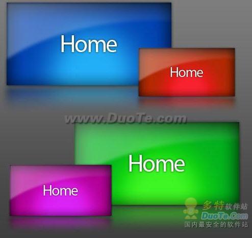 Photoshop制作有阴影的水晶导航按钮