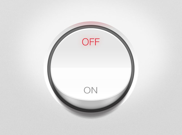 用PS制作简洁大气质感的圆形开关按钮图标的方法.ps开关按钮制作