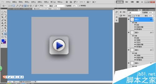 怎么用ps制作播放按钮
