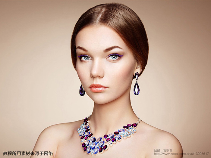 Photoshop给美女加上非常独特的彩妆,ps照片美化教程