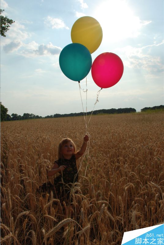 PS给逆光儿童外景照片进行修复,ps爆光照片修复教程