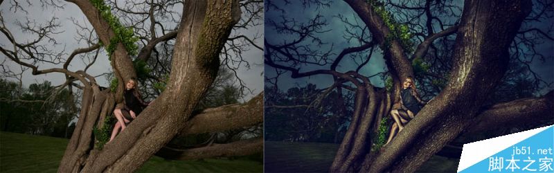 Photoshop调出金属铜色质感的外景人像照片