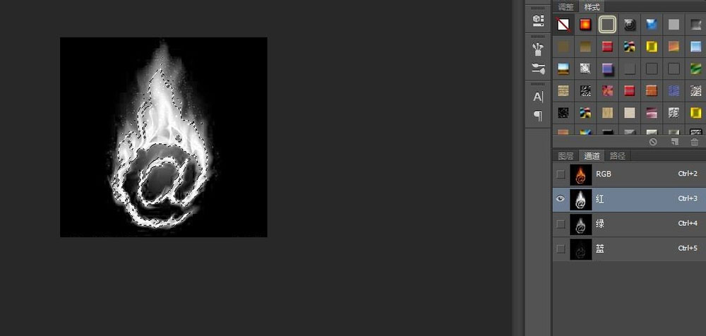 PS利用通道简单实现扣火焰效果