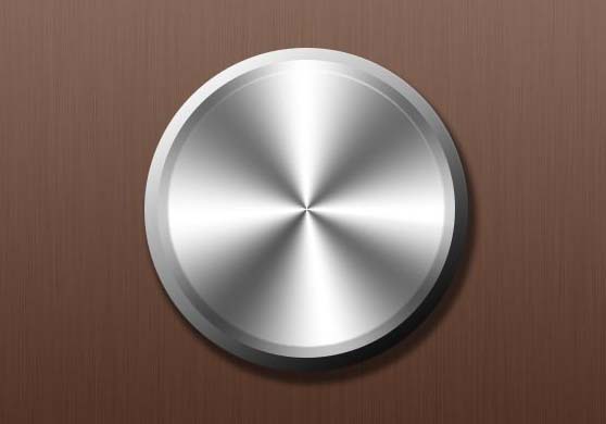 PS怎么画旋钮? PS绘制不锈钢按钮的教程