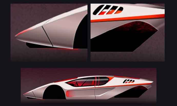 ps绘制炫酷质感的拟物化跑车教程