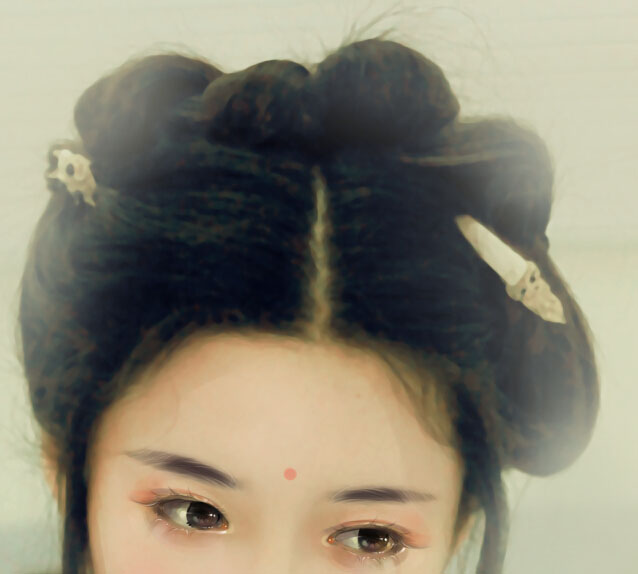 PS大神教你如何把古风汉服美女图片转为水墨风仿手绘效果