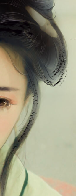 PS大神教你如何把古风汉服美女图片转为水墨风仿手绘效果