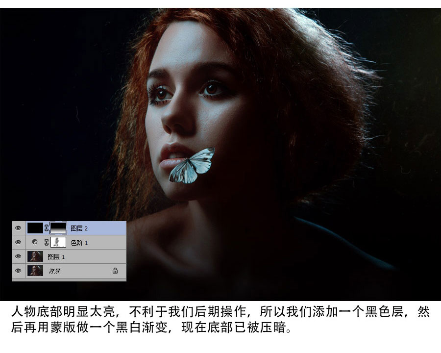 ps红蓝渐变人像后期修图教程