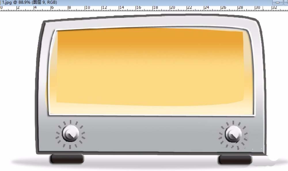 PS怎么绘制卡通微波炉图形?PS渐变工具使用