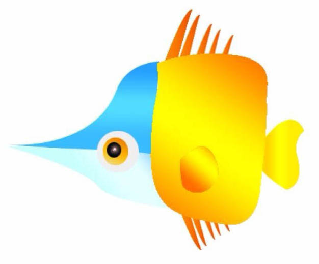 PS绘制尖嘴鱼图标提升钢笔工具使用技巧