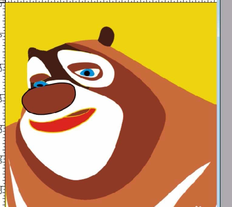 PS手绘卡通动画熊大图形锻炼自己各种PS工具使用技能