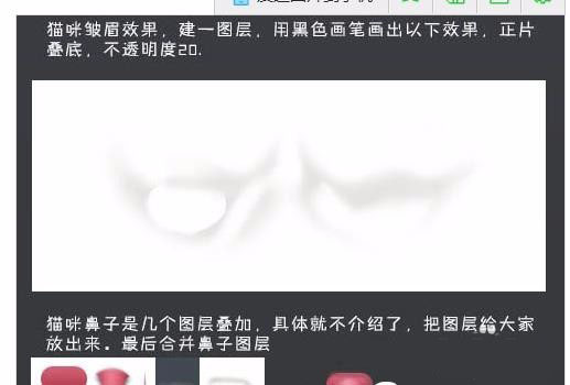 ps怎么手绘非常可爱的白猫头?